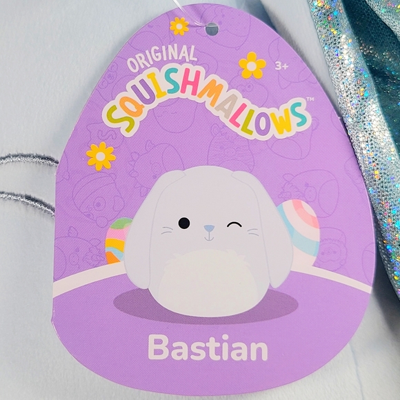 Squishmallow Bastian the Bunny 11" UltraSoft Easter Holiday Toy Plush NWT - Picture 5 of 6